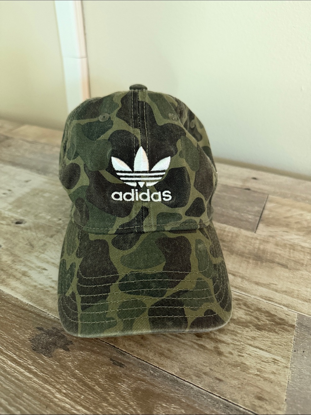 adidas Olive & Dark Green Camo Trefoil Cap